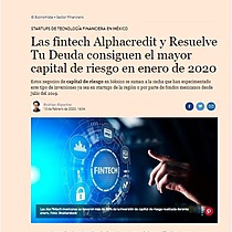 Las fintech Alphacredit y Resuelve Tu Deuda consiguen el mayor capital de riesgo en enero de 2020